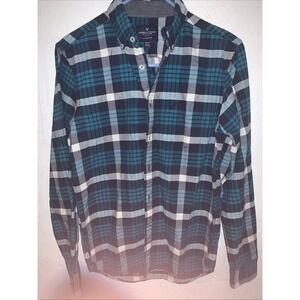 American Eagle Outfitters Men's Long Sleeve Plaid Shirt, Button Down, XS